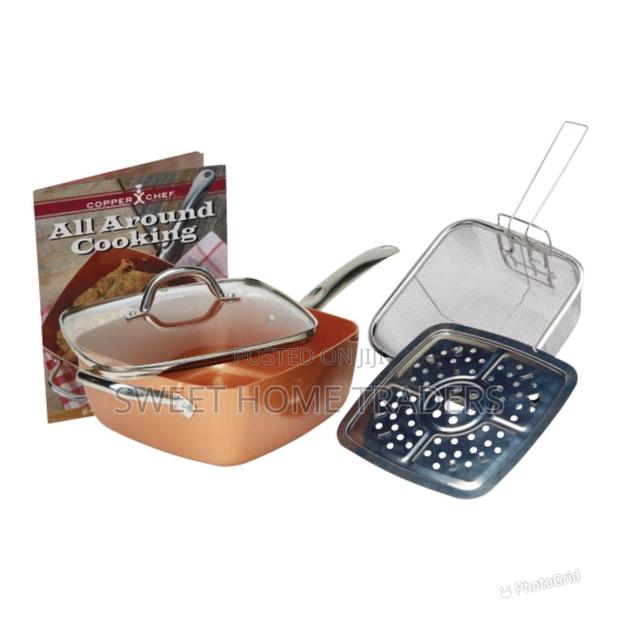 Copper Pan Deep Dish Nonstick Induction Plate , Dish Safe - main view