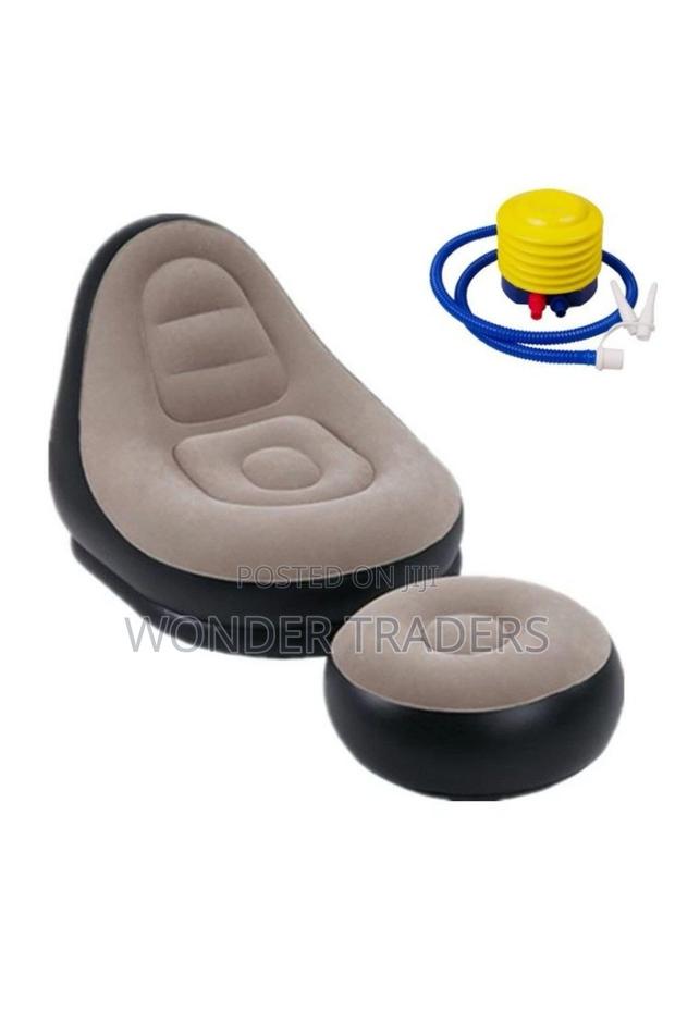 Inflatable Seat With a Foot Rest