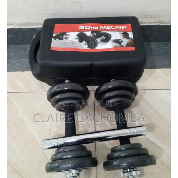 Dumbbell Set 20 Kg Iron Cast With Case - thumbnail 2