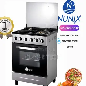 KZ-660-3G1E Nunix Standing Cooker With Electric Oven 