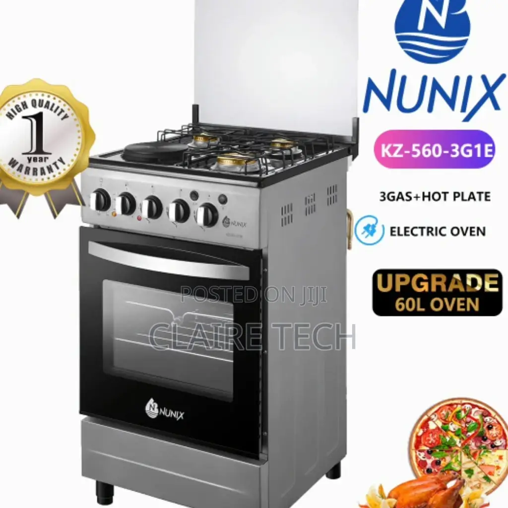 KZ-560-3G1E Nunix Standing Cooker With Electric Oven 