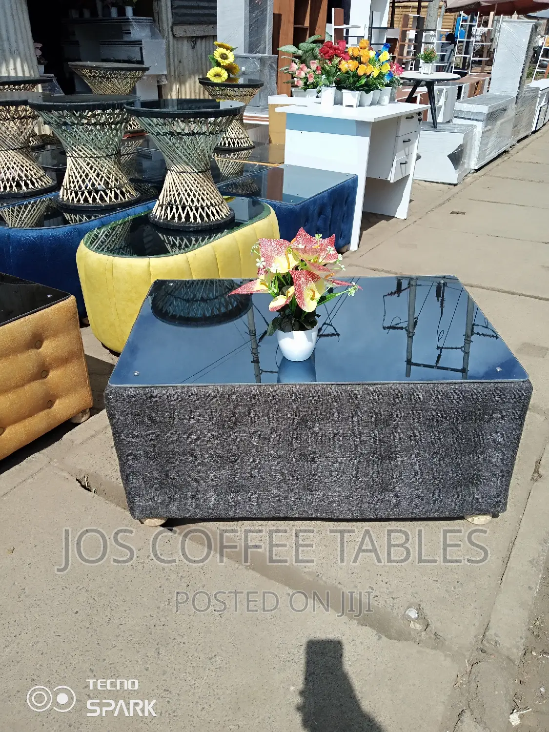 Beautiful Ottoman Coffee Table, With Glass Top. We Deliver. in Nairobi