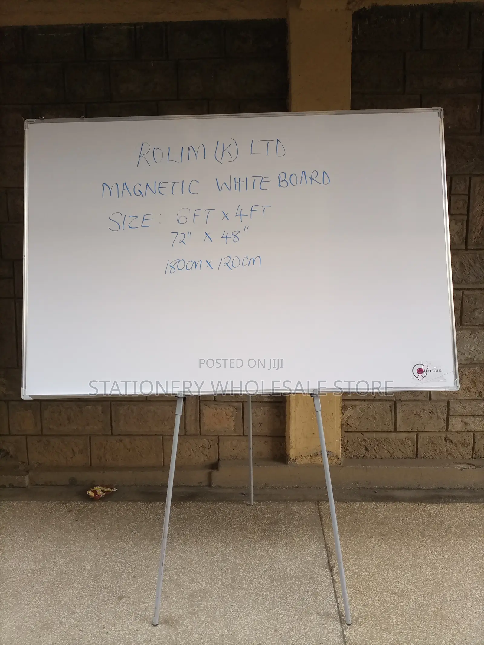 Tripod Stand With Whiteboard 180cm by 120cm Whiteboard
