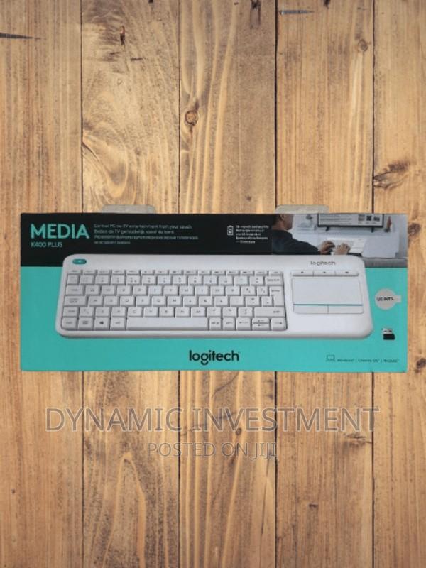 Logitech Plus Wireless Touch TV Keyboard-White - main view