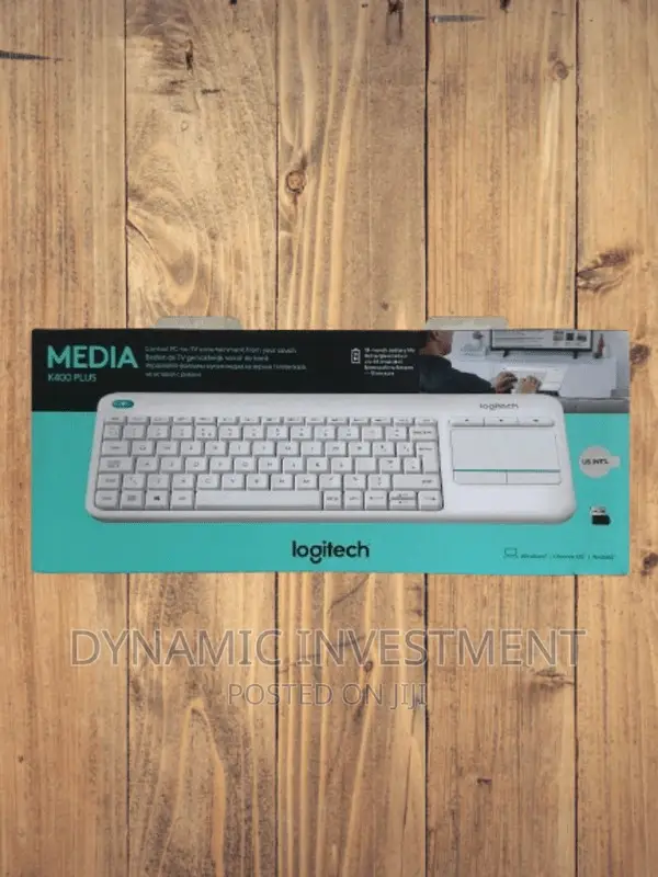 Logitech Plus Wireless Touch TV Keyboard-White