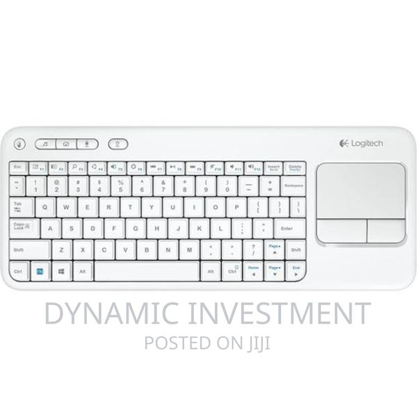 Logitech Plus Wireless Touch TV Keyboard-White - thumbnail 3