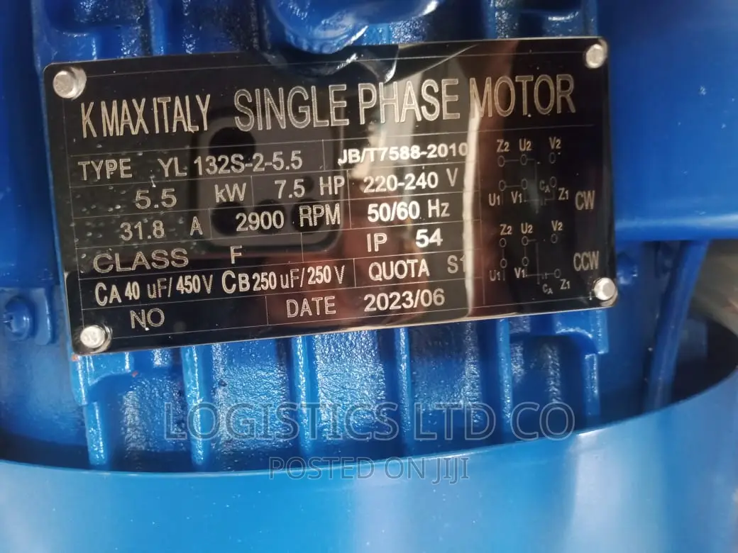KMAX ITALY 7.5HP Electric Motor Single