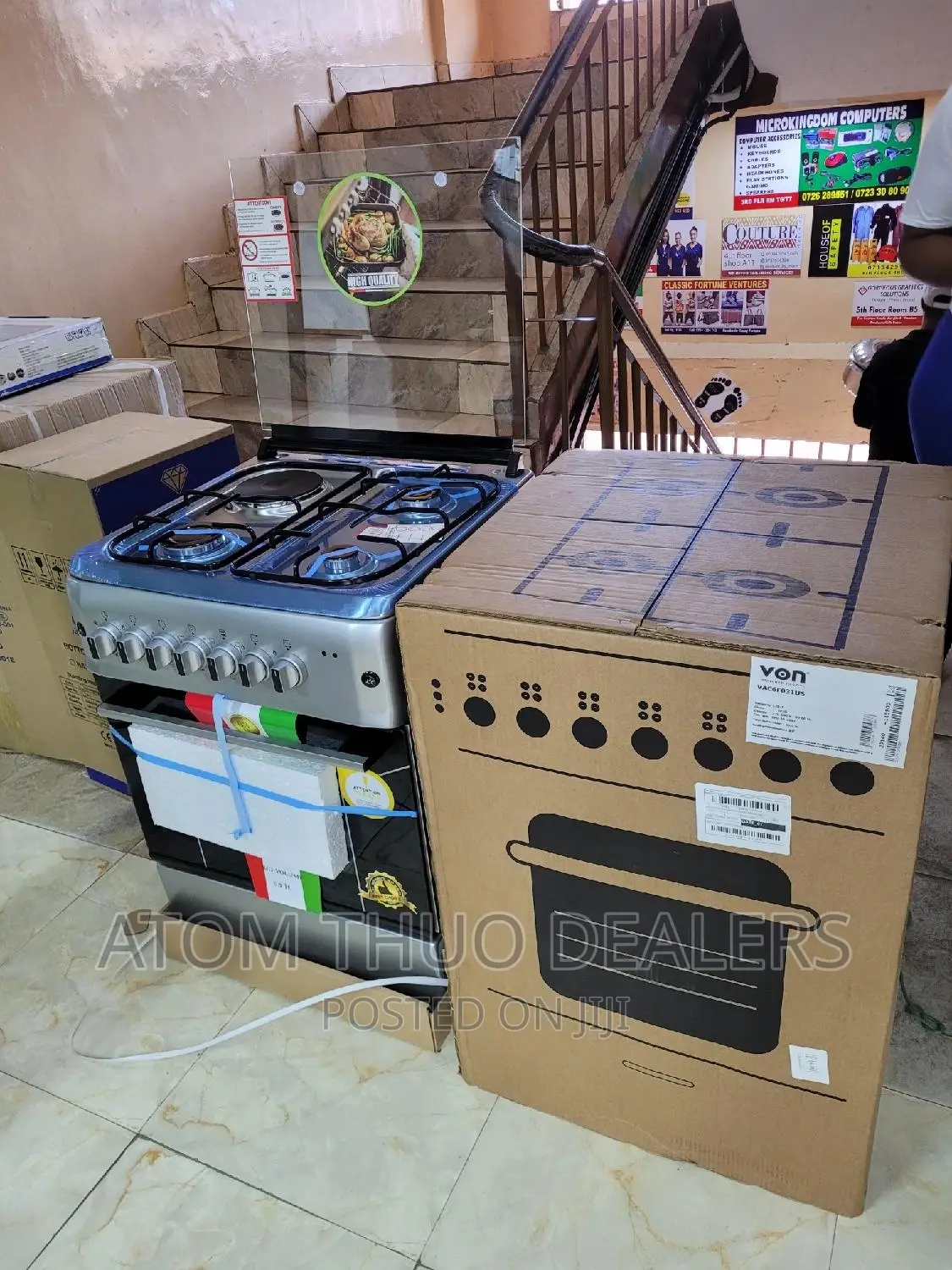 3+1 Electric Von 60*60 Silver Stainless Cookers