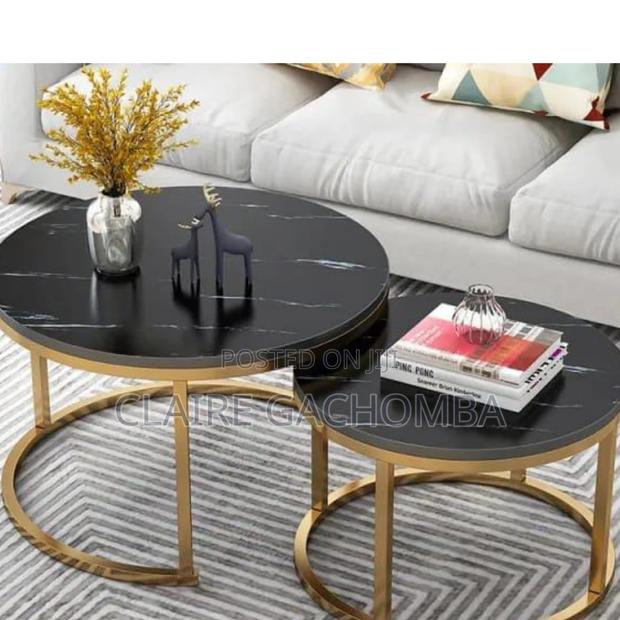 Black Nesting Coffee Table ( Marble) - main view