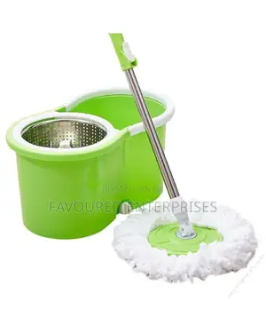 Metallic Spin Mop With Bucket