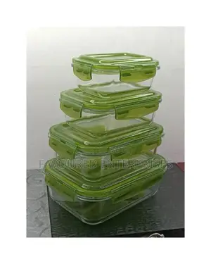 4pcs Glass Storage Bowls With Lid