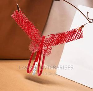 Butterfly Design Thong With Pearls - thumbnail 2