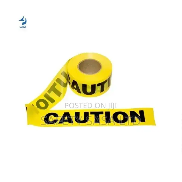 Yellow Black Tape With Caution Print