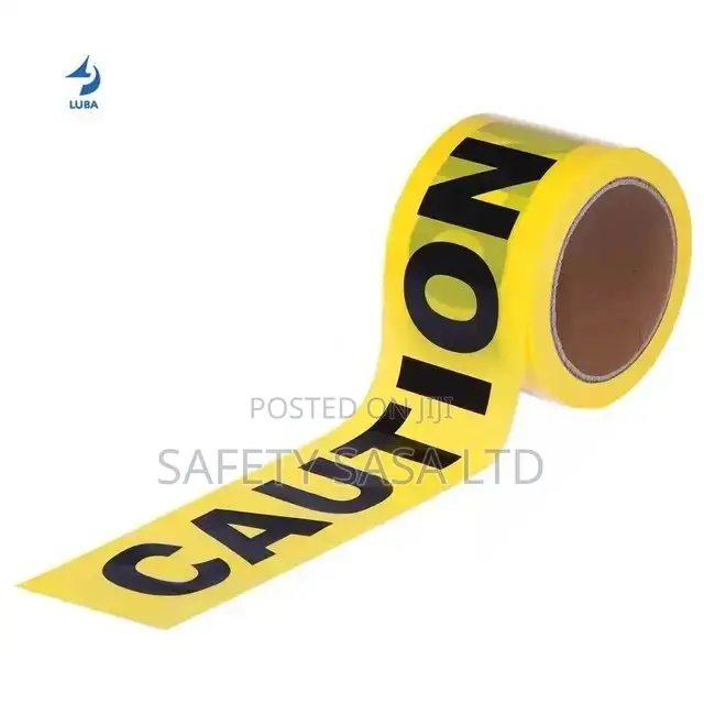 Yellow Black Tape With Caution Print