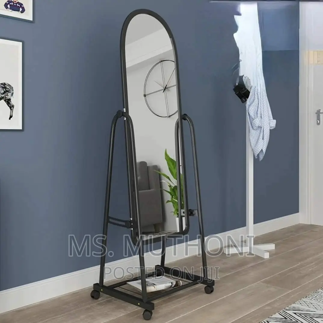 *Portable Dressing Mirror Black White Pink Height 160cm