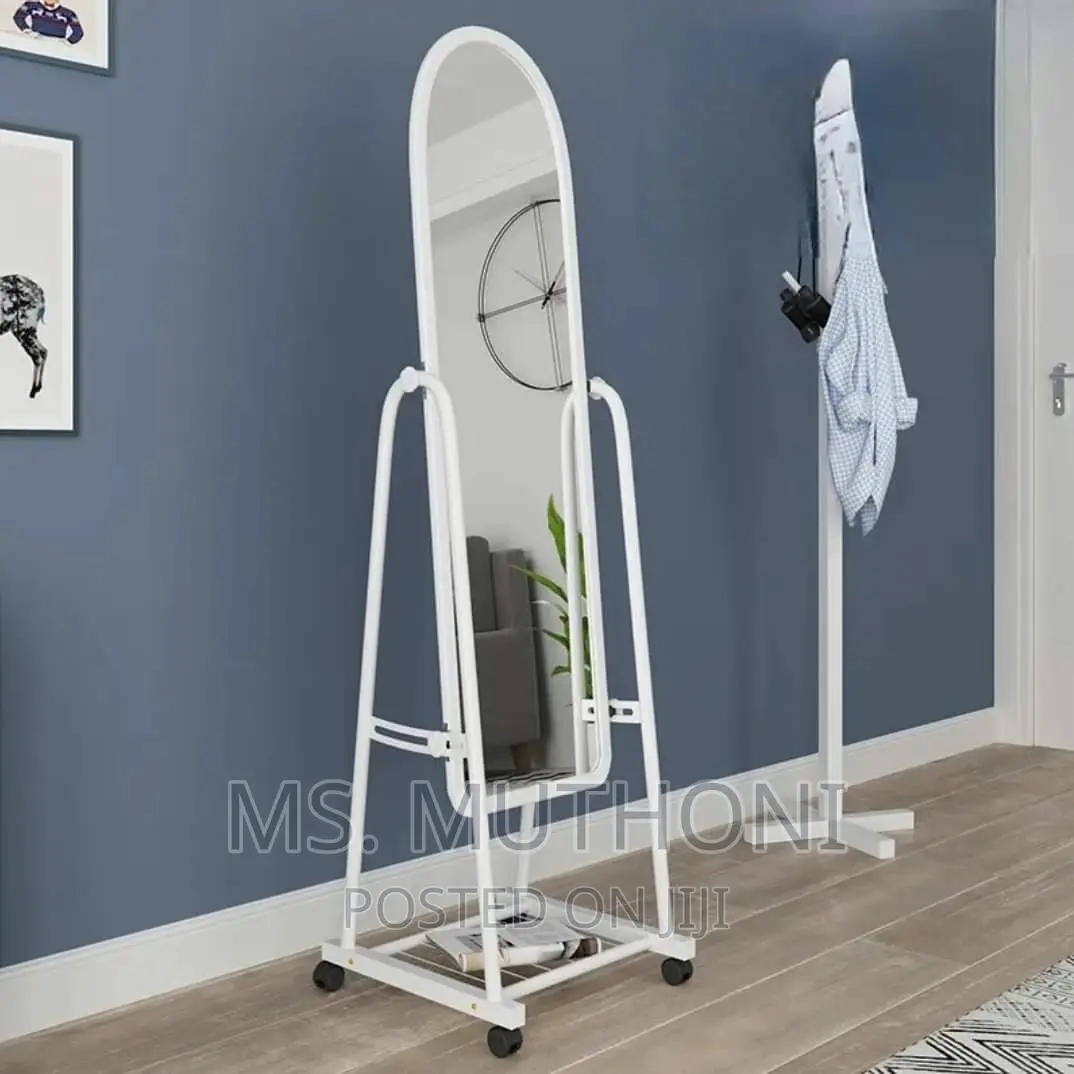 *Portable Dressing Mirror Black White Pink Height 160cm