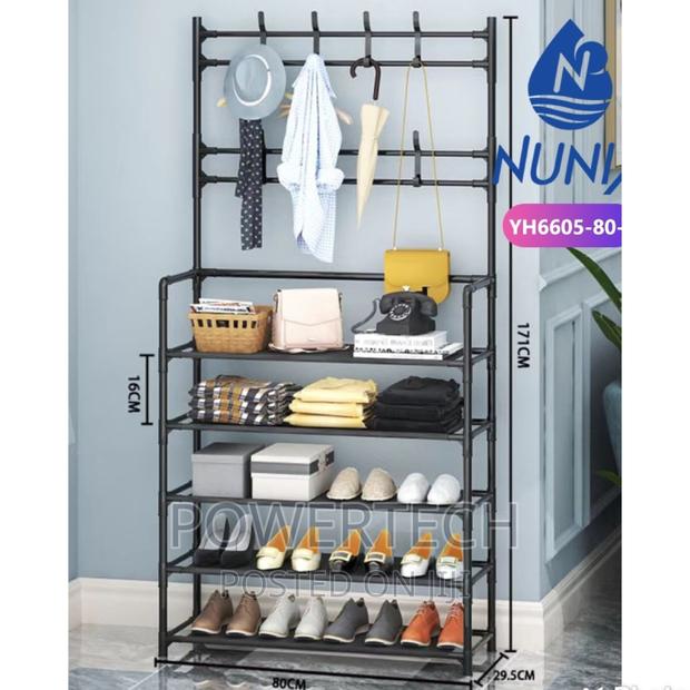 All-in-1 5 Layer Shoe Rack/Coat Rack/Cap Hanger - main view
