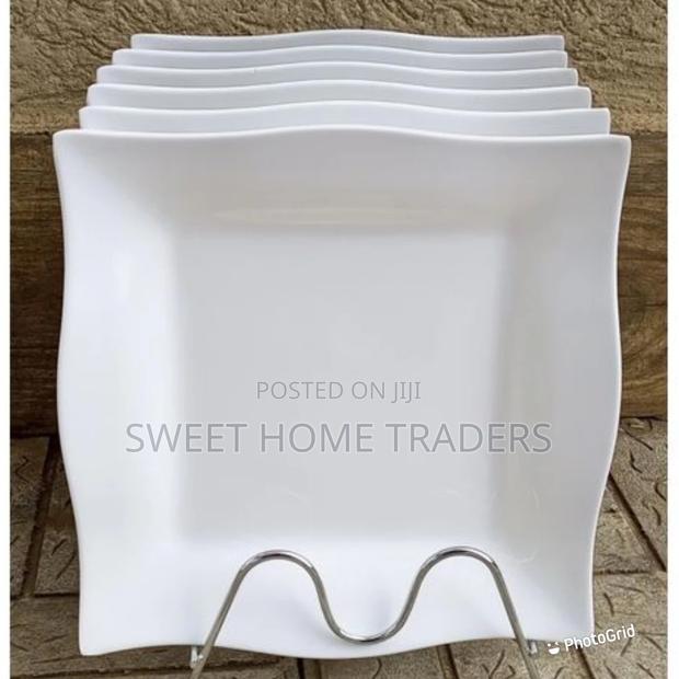 6pcs Square Melamine Plates Dinner Set, 6pcs