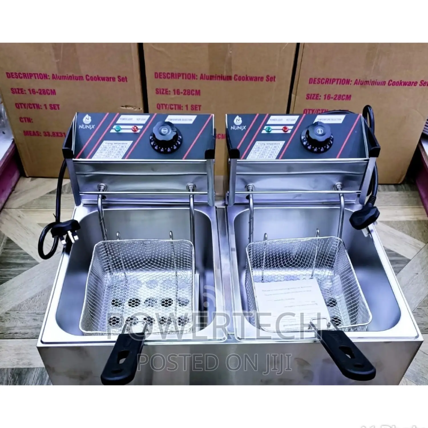 Nunix 6L+6L Commercial Double Stainless Steel Deep Fryer