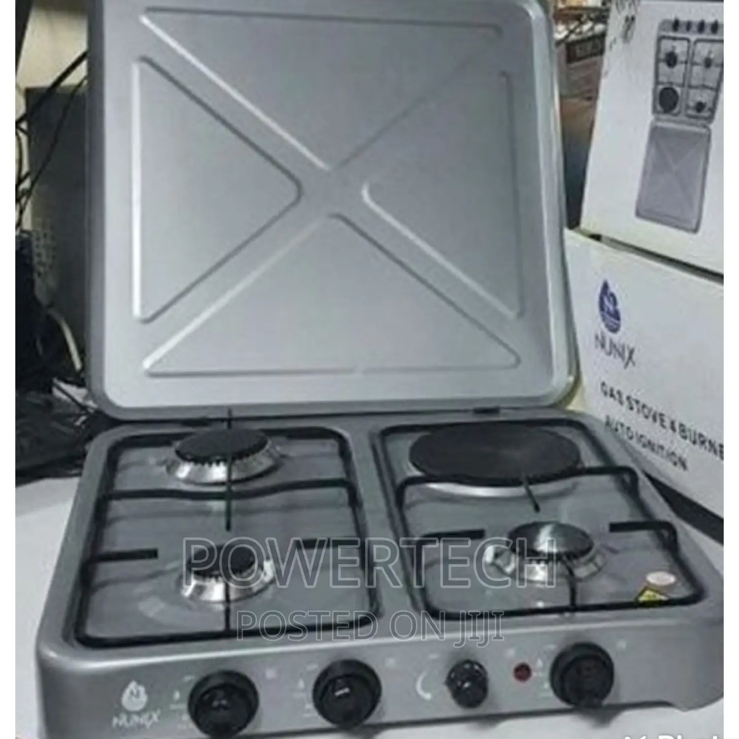 Nunix Table Top Cooker 3gas+1 Electric Burner Stove