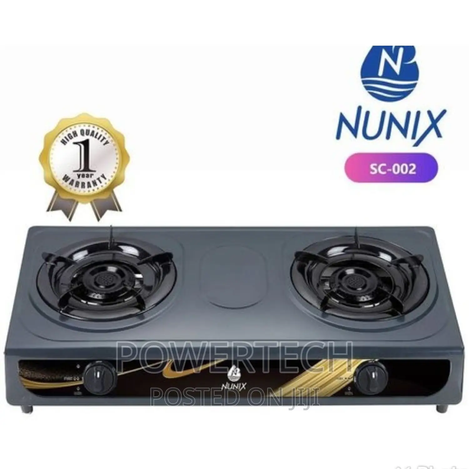 Nunix Stainless Steel 2 Burner Gas Cooker