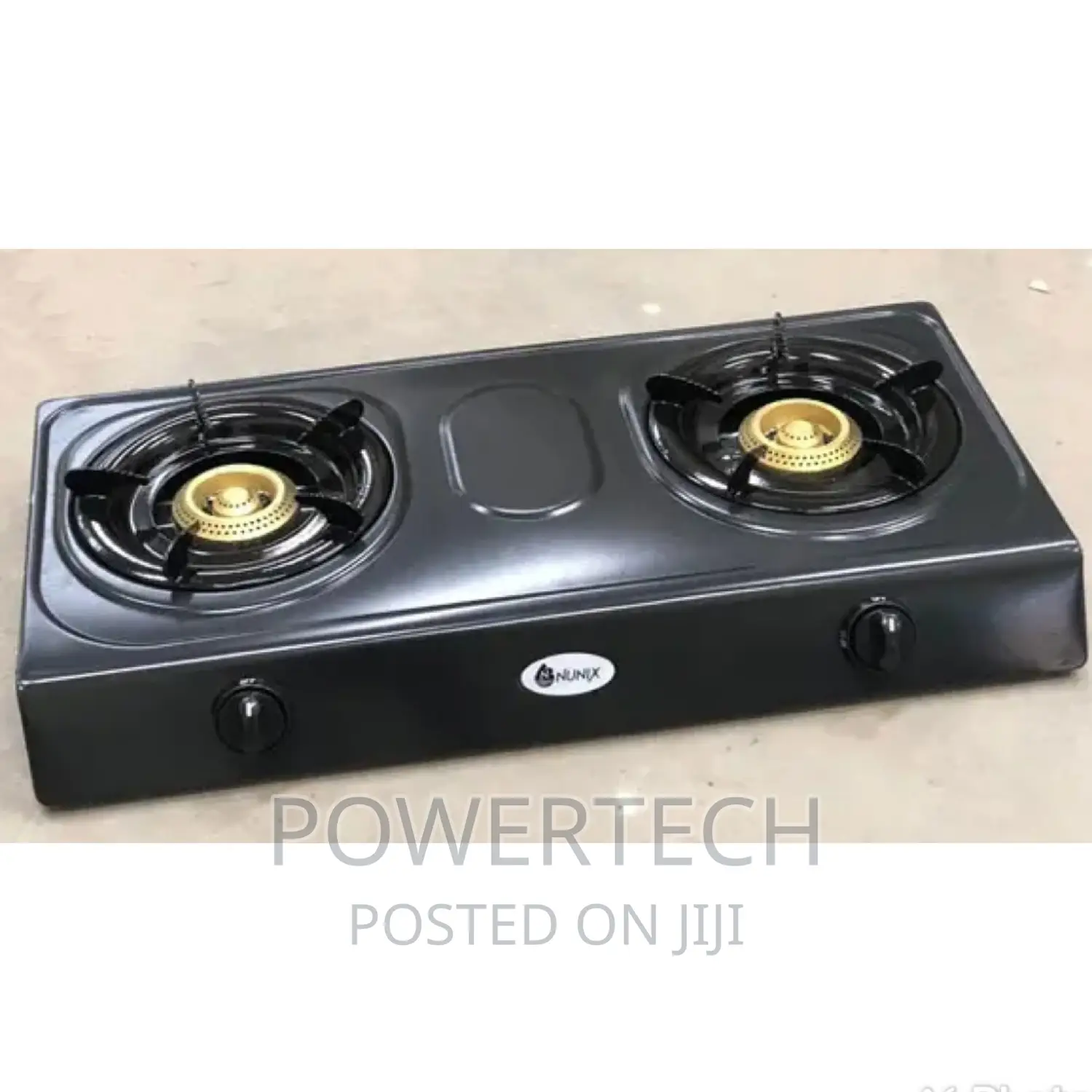 Nunix Stainless Steel 2 Burner Gas Cooker-
Black