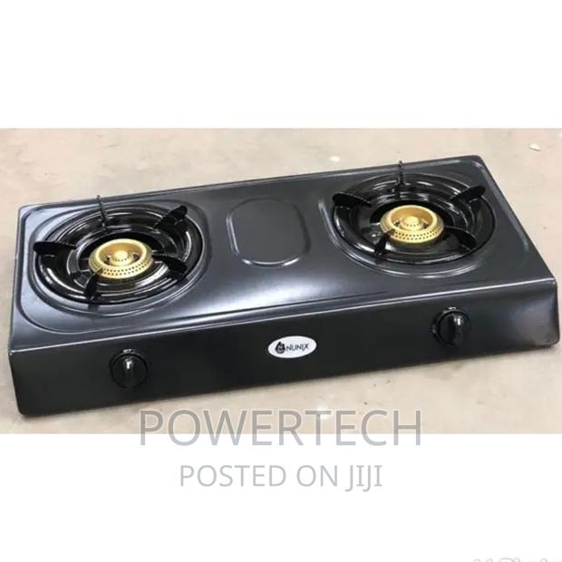 Nunix Stainless Steel 2 Burner Gas Cooker-
Black