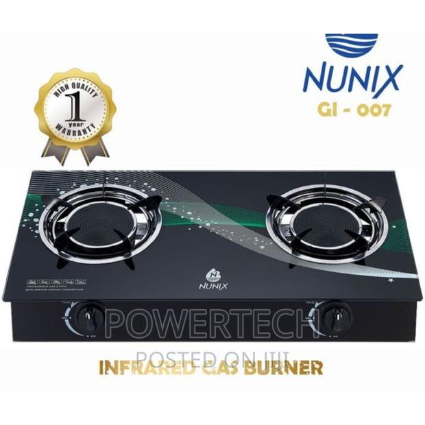 *Nunix 2 Burner Infra-Red Glass Tampered Table Top Burner*