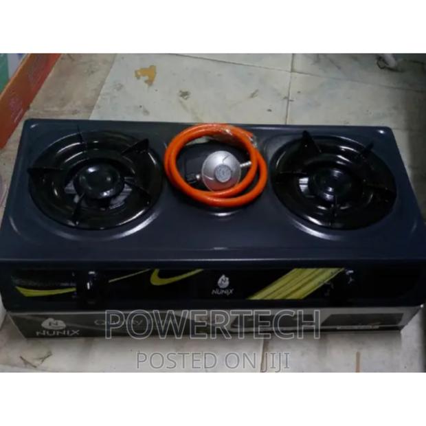 Nunix Table Top Double Burner Gas Stove Cooker -Complete