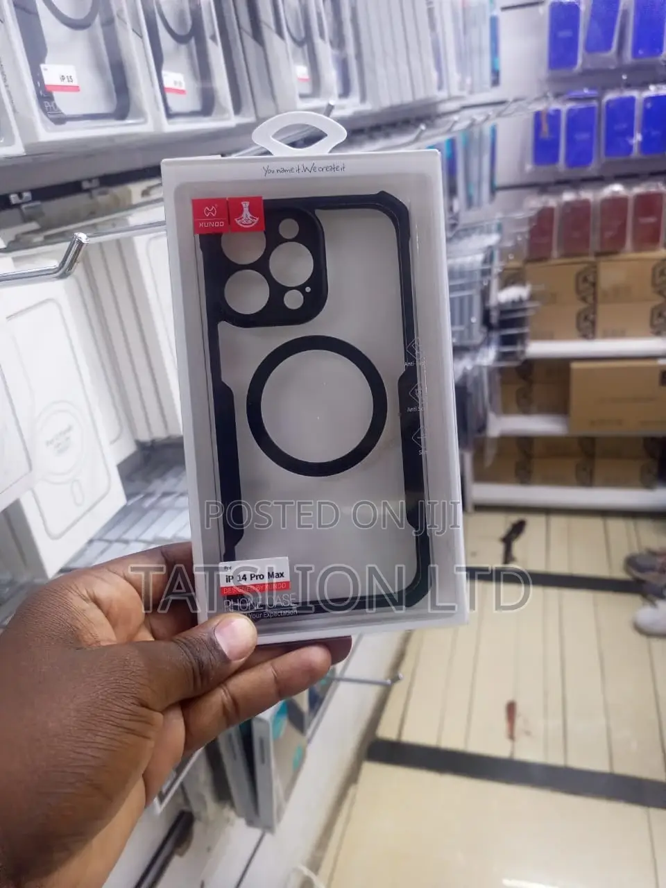 Iphon 14 Pro Max Hybrid Soft TPU Bumper Clear Magnetic Cas
