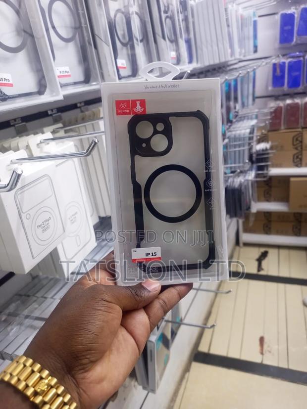 iPhone 15 Hybrid Soft TPU Bumper Clear Magnetic Case Compat - main view