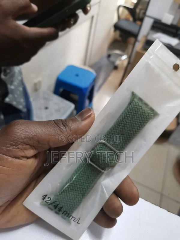 Elastic Nylon Strap for Apple Watch 42/44mm XL Size Green - thumbnail 3