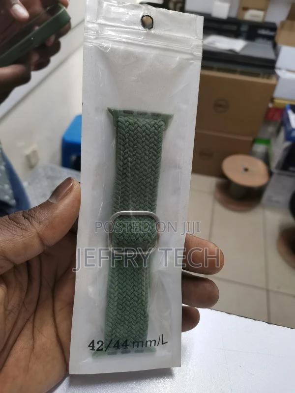 Elastic Nylon Strap for Apple Watch 42/44mm XL Size Green - thumbnail 4
