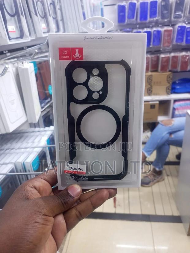 iPhone 15 Pro Hybrid Clear PC Soft Silicone Bumper Casing Co - main view