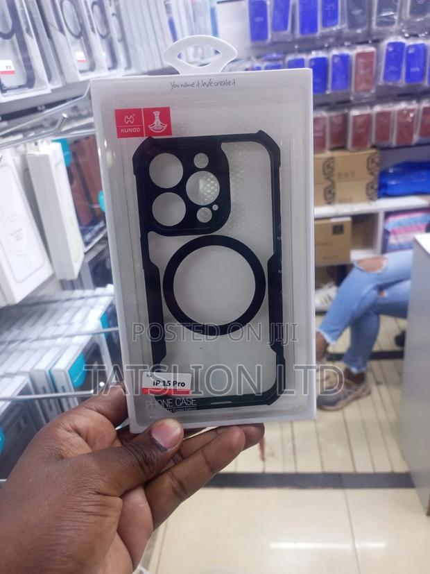 iPhone 15 Pro Hybrid Clear PC Soft Silicone Bumper Casing Co - thumbnail 2