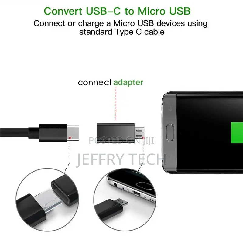 USB Type C to Micro USB Android Adapter Connector