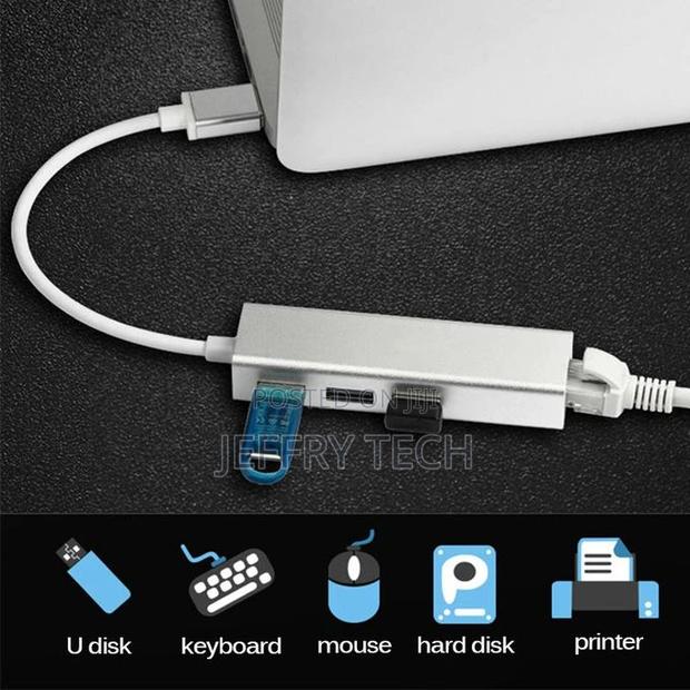 Type-C Transfer Rj45 With Usb3.0 Hub Hub 100 Megabyte Cable - thumbnail 2