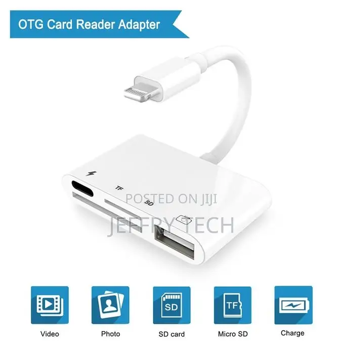 General SD Card Reader for iPhone iPad Lightning to USB Fema