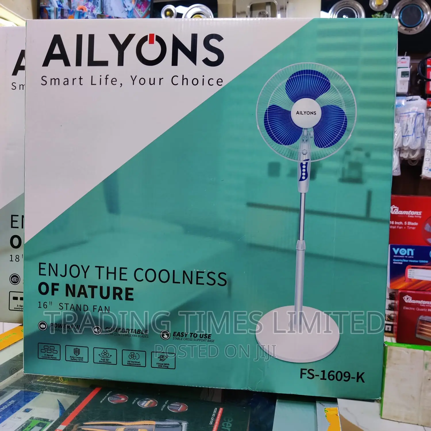 16" Stand Fan Round Base (Ailyons)