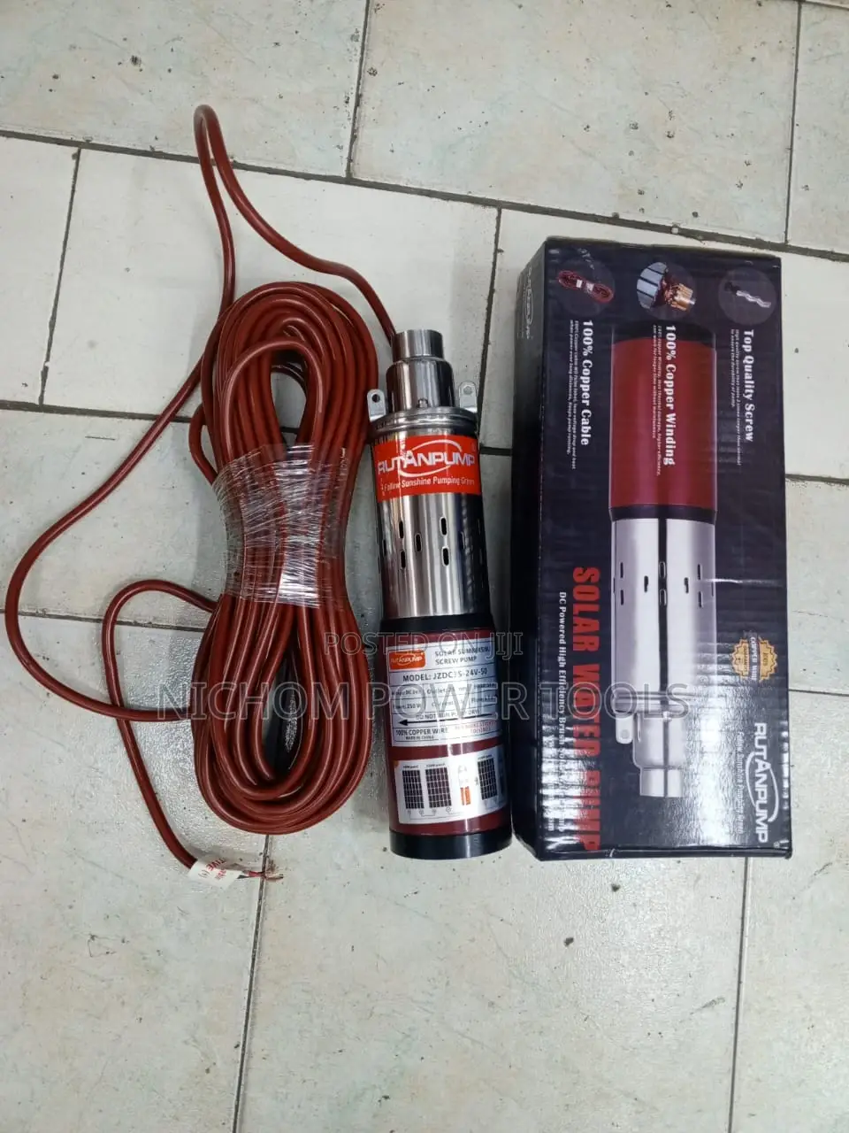 Rutan 50m and 250w Submersible Solar Water Pump