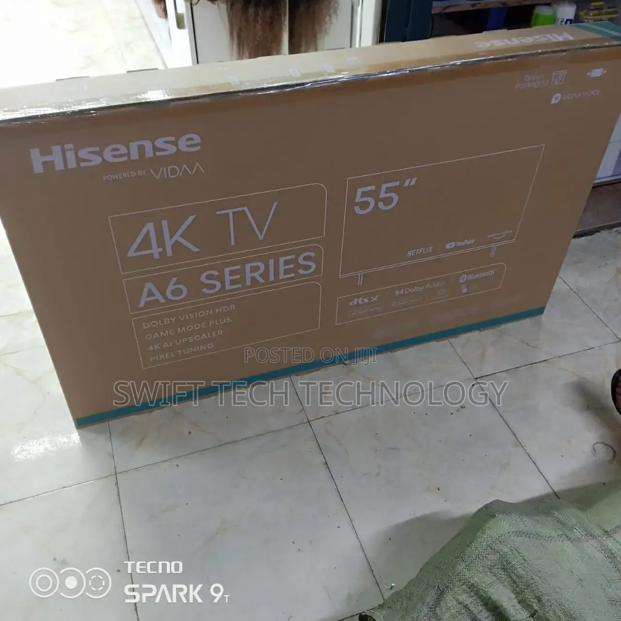 Hisense 55 Inches Android Frameless Tv Vidaa ,Vidaa 55