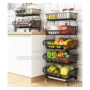 5layer Mettalic Advanced Foldable Fruit Rack - thumbnail 2