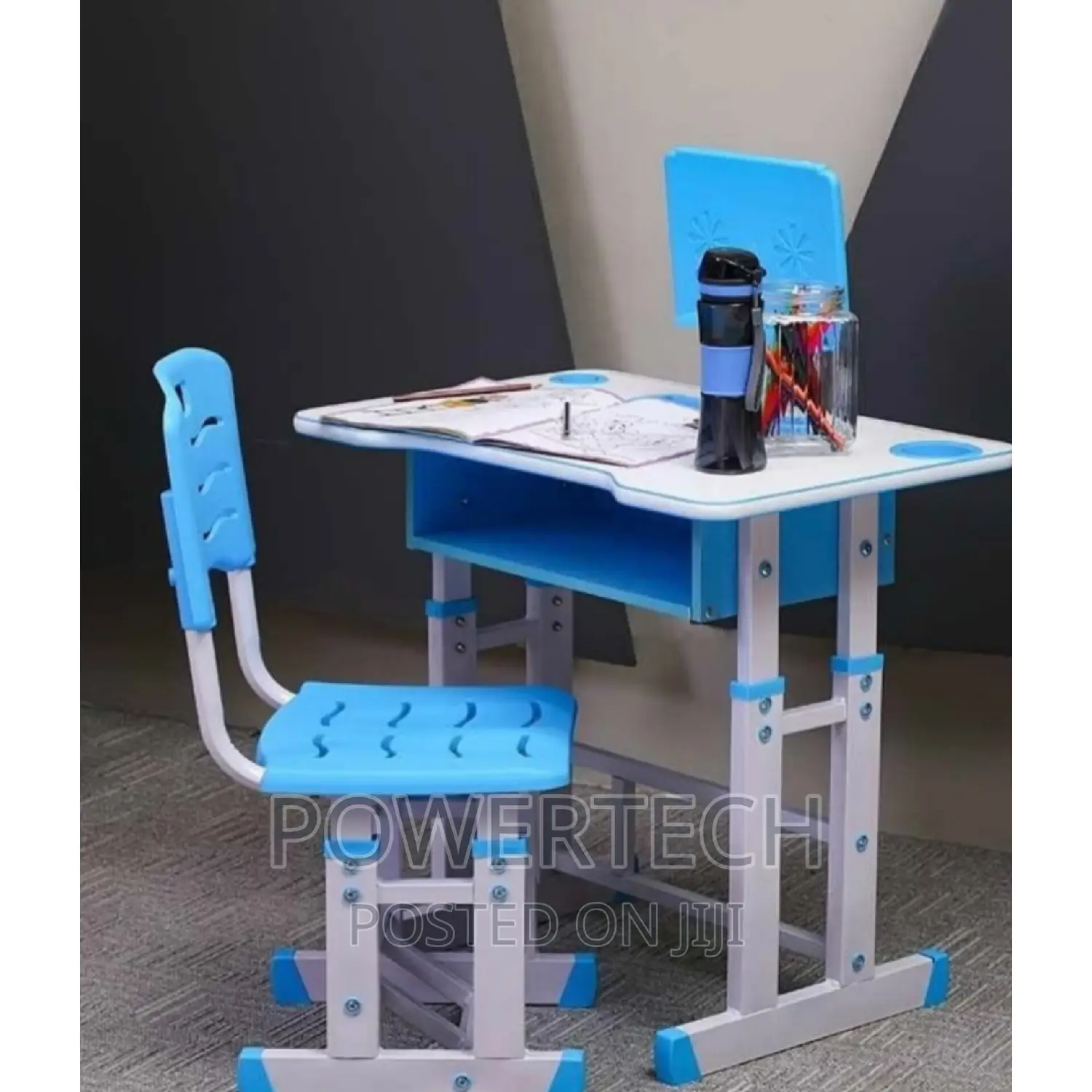Kids Study Desk and Chair Set Height Adjustable