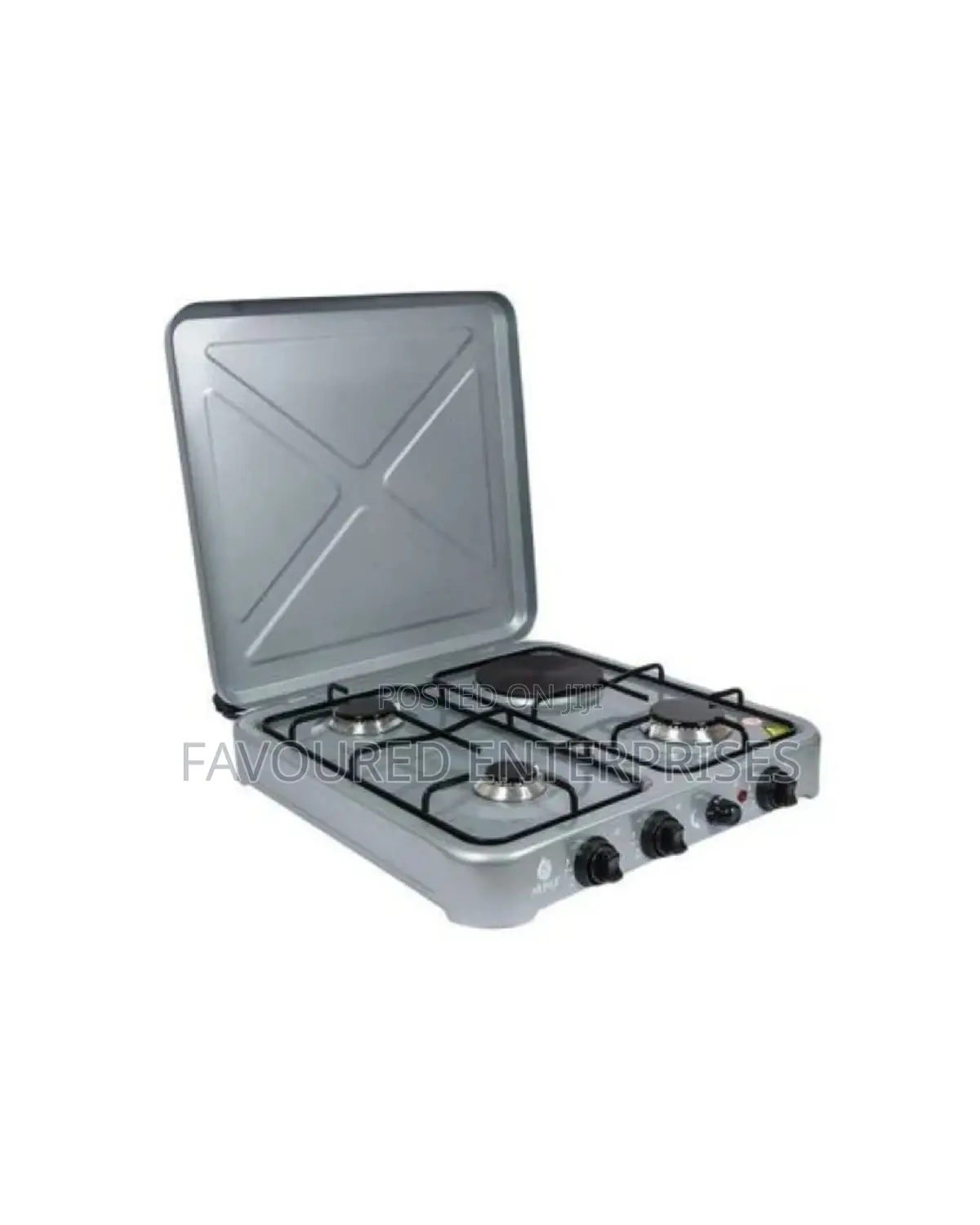 Nunix 3 Gas + 1 Electric Hot Plate Table Top Cooker