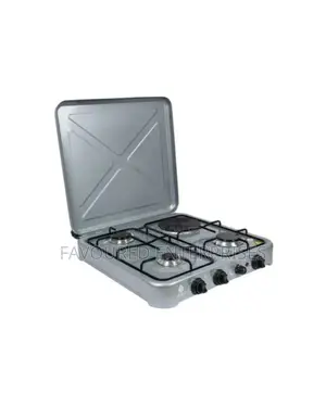 Nunix 3 Gas + 1 Electric Hot Plate Table Top Cooker