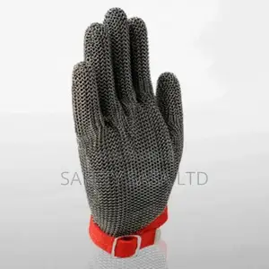 Plastic Belt Stainless Steel Mesh Glove Cut Resistant