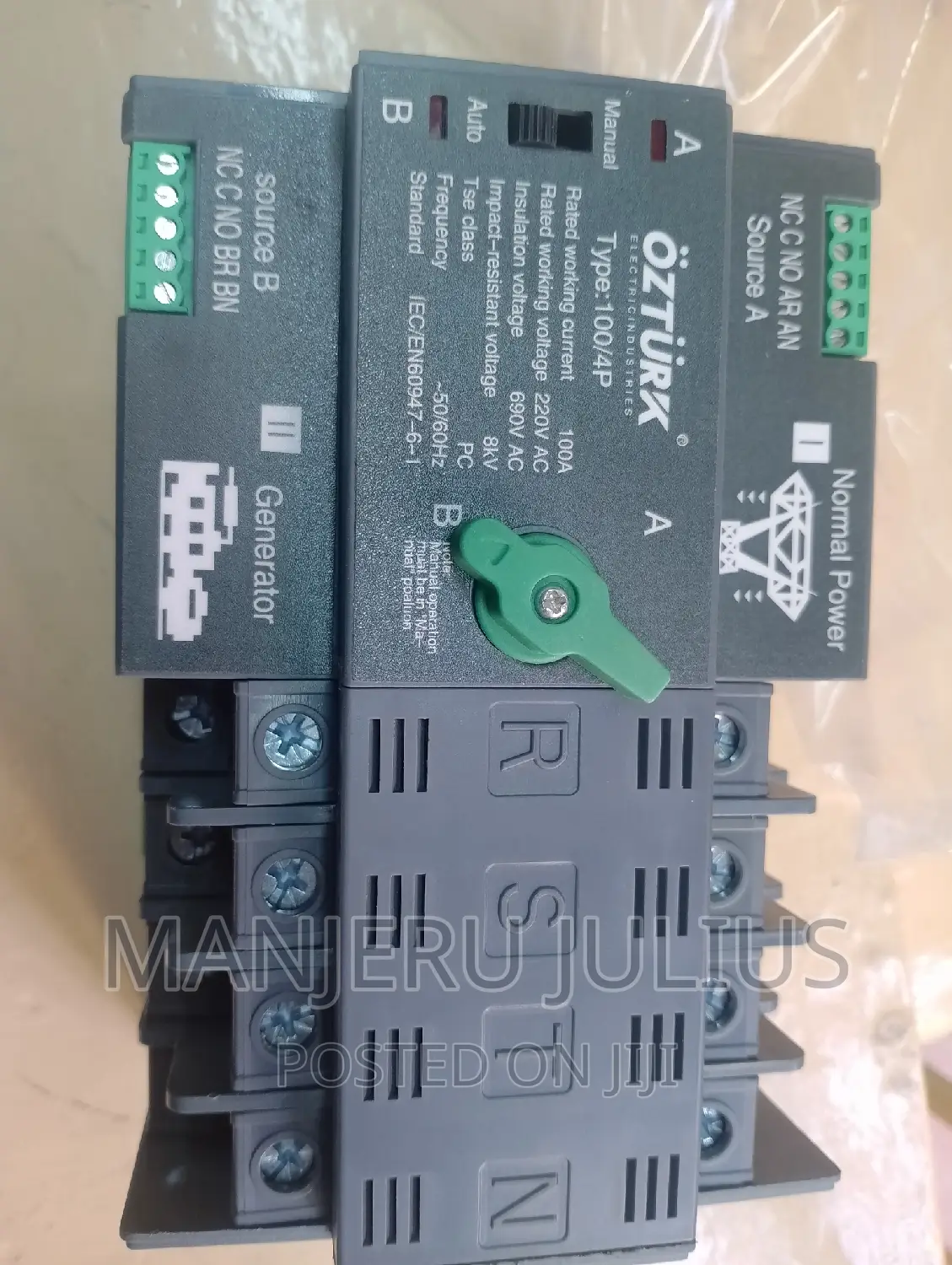 100amps Automatic Changeover