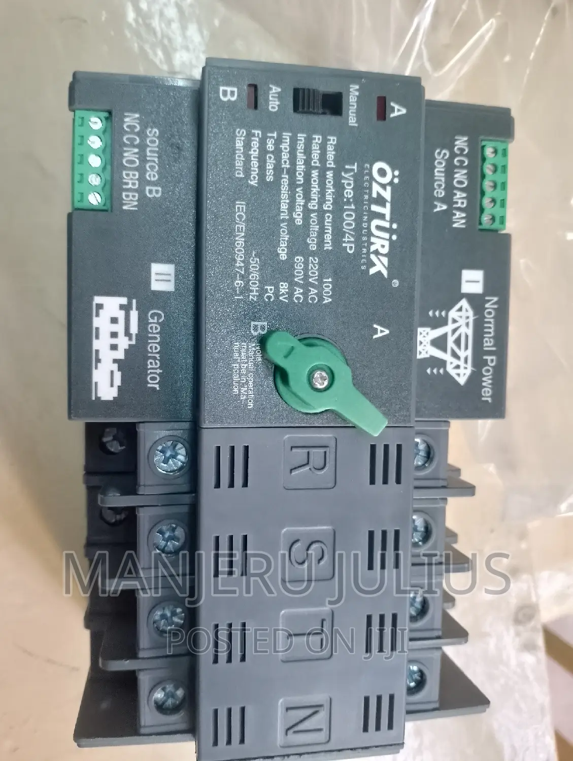 100amps Automatic Changeover