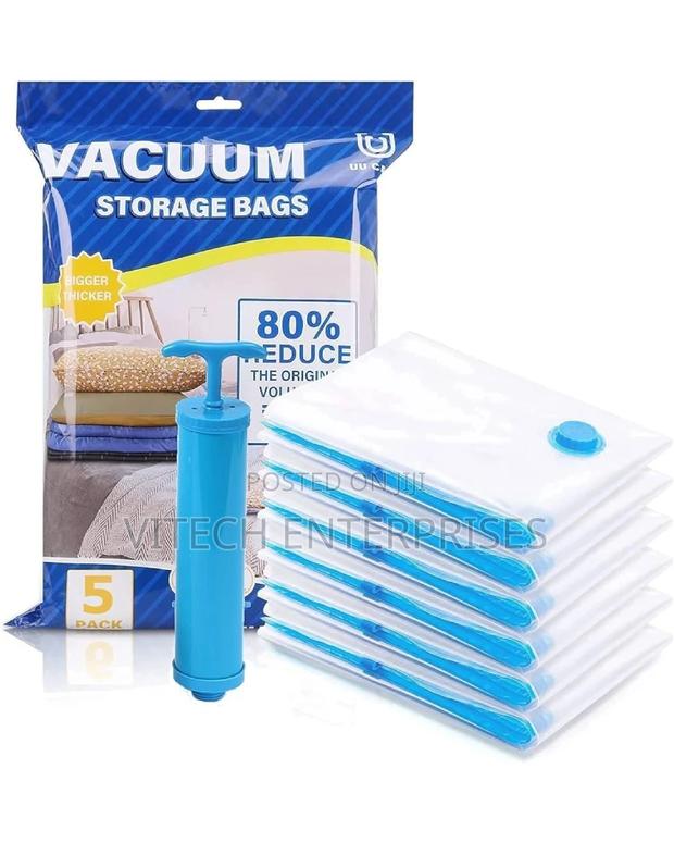 5pcs Vacuum Storage Bags With Free Pump,Compression Bag - thumbnail 3
