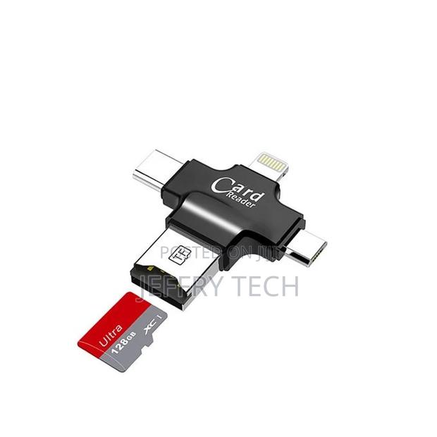 Portable Mini 4in1 IOS Microb Type C OTG Micro TF Card Read